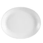 image of CAC China CBS-14C Platter, 12-7/8" L x 10-3/8" W x 1-1/2" H, Coupe Rim, White Porcelain - Dozen
