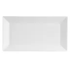 image of CACChina CBS-RT13 Platter 11-1/2"L x 6-1/4"W x 7/8"H Rect Porcelain Embossed Dish‑Safe - Dozen
