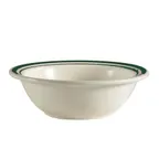 image of CAC China CES-10 Emerald Grapefruit Bowl, 13 oz., 6-3/8" Dia. x 1-3/4" Ceramic Emerald Rim - Dozen