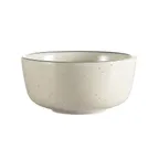 image of CAC China CES-95 Jung Bowl, 9.5 Oz, 4.375" Dia, 2.25" H, Ceramic, Rim/Speckled White - Dozen