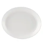 image of CAC China COP-OV12 - Porcelain Platter 10-1/2"L x 8-1/4"W, 1-1/2"H, White, Dishwasher Safe - Dozen