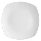 image of CACChina COP-SQ8 - Super White Porcelain Square Coupe Plate 9-1/4" x 9-1/4" x 1" Dishwasher Safe 1 Dozen