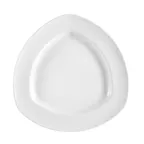 image of CACChina CPT-21 Camptown Plate, 12" L x 12" W x 1-1/2" H Triangular Porcelain Super White - Dozen
