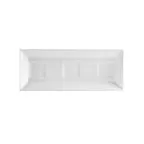image of CACChina CTY-RT10 Platter, 12" L x 4-3/4" W x 1" H, Porcelain White, Holds 3 CTY-33/34/C8 - Dozen