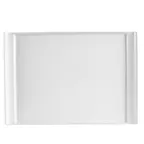 image of CAC China DYN-21 - Plate, 12" x 9" x 1" Rect. Bone White Porcelain, Dishwasher/Oven/MW Safe - Dozen