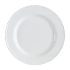 image of CACChina EVT-5 Everest Plate, 5-1/2" x 1/2" White Porcelain, Dishwasher/Oven/Microwave Safe - Dozen