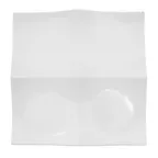 image of CAC China F-P16 Fortune Divided Plate - 10" x 10" x 1" Square Porcelain White 4-Comp - Dozen