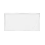 image of CACChina F-P2 Fortune Platter – 11-1/2" L × 5" W × 3/4" H, 2 Compartment Porcelain White – 1 Dozen
