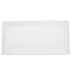 image of CAC China F-RP10 Paris-French Bone White Porcelain Rectangular Platter 10"L x 5"W x ½"H - Dozen