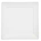 image of CAC China F-SQ14 - Porcelain Square Plate 14" x 14" x 1", White, Dishwasher, Oven & Microwave Safe
