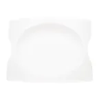 image of CAC China FSB-25 Platter, 20"L x 14-3/4"W x 2-3/4"H, Porcelain, White, Dishwasher Safe
