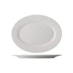 image of CAC China GDC-13 Oval Platter, 11-3/4" L, Porcelain, Dishwasher/Oven/Microwave Safe - Dozen
