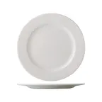 image of CAC China GDC-5 5-1/2" Bone White Porcelain Plate, 1/2" H, Dishwasher/Oven/Microwave Safe - Dozen