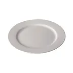 image of CACChina GW-9 Plate, 9-3/4" Dia. x 1" H, Bone White Porcelain Rolled Edge, Dishwasher Safe - Dozen