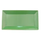 image of CAC China KC-14-G Green Platter, 13" L x 7-1/4" W x 1" H Rectangular Stoneware - Dozen