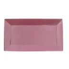 image of CAC China KC-14-PLM Rectangular Ceramic Plt Plum, 13" L x 7-1/4" W x 1" H, Dishwasher Safe - Dozen