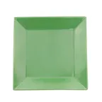 image of CAC China KC-6-G Green Square Stoneware Plate, 6" x 6" x 3/4", Dishwasher/Oven/Microwave Safe - Dozen