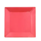 image of CACChina KC-6-R Red Square Plate, 6" x 6" x 0.75", Stoneware, Dishwasher, Oven, Microwave Safe - Dozen