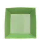 image of CAC China KC-B8-G Color Arts Green 42oz Square Stoneware Bowl 8" x 8" x 2-3/8" - Dozen