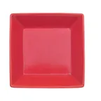 image of CAC China KC-B8-R Color Arts Square Bowl, 42 Oz., 8" x 8" x 2-3/8", Ceramic, Red - Dozen