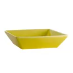 image of CAC China KC-B8-SFL Color Arts Square Bowl, 42 Oz., 8" x 8" x 2-3/8", Ceramic, Sunflower, 1 Dozen