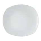image of CAC China KYT-16 Plate 10" L x 9" W x 1-1/4" H Rectangular Porcelain White Curved Coupe - Dozen