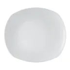 image of CAC China KYT-8 Key West Plate – 8" x 7-1/4" x 1", Rectangular Curved Coupe, Porcelain White–1 Dozen