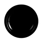 image of CAC China L-6NR-BLK Las Vegas Plate, 6-1/2" Dia x 3/4" H, Round Narrow Rim Ceramic Black - Dozen