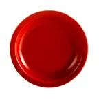 image of CAC China L-8NR-R 9" Plate, 1" H, Round, Narrow Rim, Red Ceramic, Dishwasher & Oven Safe - Dozen