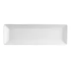 image of CAC China LON-34 Platter 9"x3-5/8"x3/4" Porcelain Bone White Dishwasher/Oven/Microwave Safe-1 Dozen