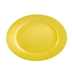 image of CAC China LV-12-Y Las Vegas Platter 10-3/8" L x 7-1/8" W x 1-1/4" H Yellow Stoneware Safe - Dozen