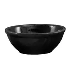 image of CAC China LV-15-BLK Las Vegas Nappie Bowl 12-1/2 Oz., 5-5/8" Dia. x 2" H, Stoneware Black - Dozen