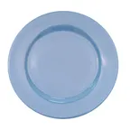 image of CAC China LV-7-LBU Las Vegas Plate, 7-1/4" Dia. x 3/4" Round, Rolled Edge, Blue Ceramic, 1 Dozen