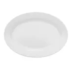 image of CACChina MAJ-14 Majesty Platter, 13" Oval Bone White China, Dishwasher Oven Microwave Safe - Dozen