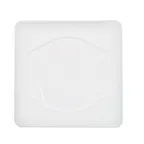 image of CAC China MDN-16 Square Plate, 10-1/2" x 10-1/2" x 1" Porcelain White, Dishwasher Safe - Dozen
