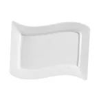 image of CAC China MIA-12 Platter - 10-1/2" L x 6-3/4" W x 1" H, White, Dishwasher/Oven/Microwave Safe - Dozen