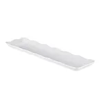 image of CAC China MLSC-RT91-W Platter 19"W x 5-1/4"D x 1-1/4"H, Rectangular White Scallop Edge Rim - Dozen