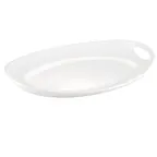 image of CACChina MX-OT14 Porcelain Tray, 14-3/8" L x 10-1/8" W x 1-3/4" H, Deep Rim, White - Dozen