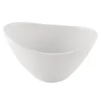 image of CAC China MX-OV10 White Porcelain Salad Bowl 48 oz (1-1/2 qt) 9-3/8" L x 6" W x 5" H - Dozen