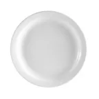 image of CAC China NCN-9 Clinton Plate – 9-1/2" Dia. × 1-1/8" H, Round, Narrow Rim, Porcelain, White – 1 Dozen