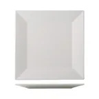 image of CAC China NGA-4 Niagara Plate, 4" x 4" x 3/8", Square, Bone White Porcelain, Glazed Foot - Dozen