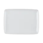 image of CAC China OXF-W13 Oxford Platter 11-5/8"Lx8-1/4"Wx1-1/8"H Rectangular Coupe White Porcelain- Dozen