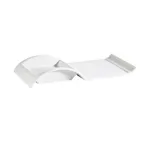 image of CACChina PLT-10 Platter, 10" L x 5" W x 1-1/2" H Porcelain Bone White Square Holder - Dozen