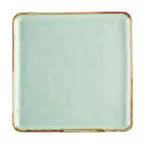 image of CAC China PMS-SQ16-G Palm Springs Plate, 10" L x 10" W x 1/2" H, Porcelain Green Glaze - Dozen