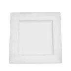 image of CACChina PNS-3 Princesquare Soup Bowl, 12 Oz, 9" Square, Porcelain, Super White - Dozen