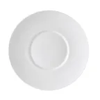 image of CAC China PS-21 Plate, 12" Dia x 1-1/8" H, Wide Rim, Bone White Porcelain, Dishwasher Safe - Dozen