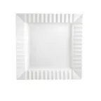 image of CAC China QE-8 Queensquare Plate, 8-1/4" Square, 3/4" High, Bone White, Dishwasher Safe - Dozen