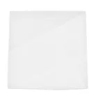 image of CAC China QZT-6 Crystal Square Plate 6"x6"x1-1/8" Porcelain Super White - Dozen