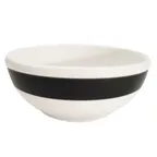 image of CAC China R-18-BLK Rainbow Nappie 15 Oz. 5-7/8" Dia. 2-1/4" H, Round Ceramic Bowl - Dozen