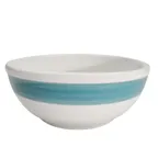 image of CACChina R-18-BLU - Rainbow Nappie 15oz Ceramic Bowl, 5-7/8" Dia, Dishwasher/Oven/Microwave, 1 Dozen